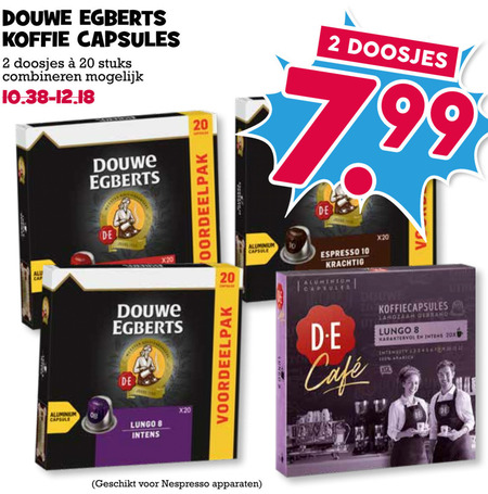 Douwe Egberts   koffiecups folder aanbieding bij  Boons Markt - details