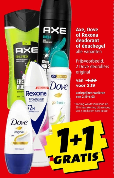 Axe   deodorant, douchegel folder aanbieding bij  Boni - details