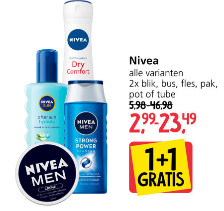 Nivea   conditioner, deodorant folder aanbieding bij  Jan Linders - details