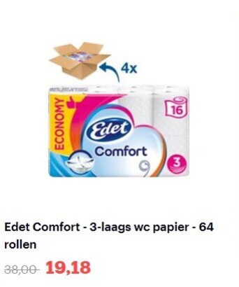 Edet   toiletpapier folder aanbieding bij  Bol.com - details