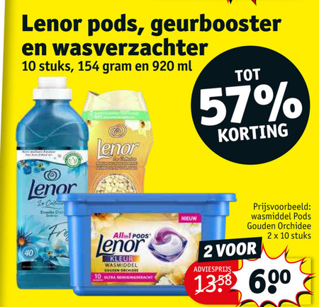 Lenor   wasmiddel, wasverzachter folder aanbieding bij  Kruidvat - details