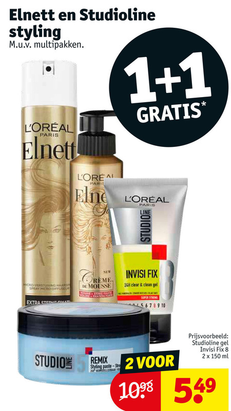 Elvive   haargel, hairspray folder aanbieding bij  Kruidvat - details