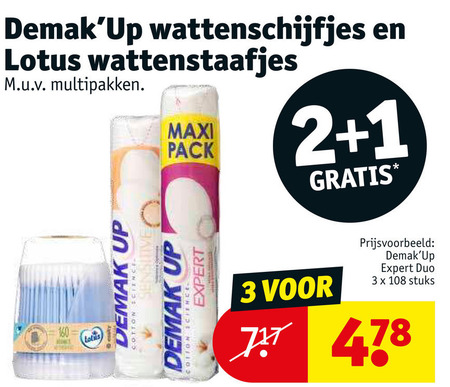 Demak up   wattenschijfjes folder aanbieding bij  Kruidvat - details