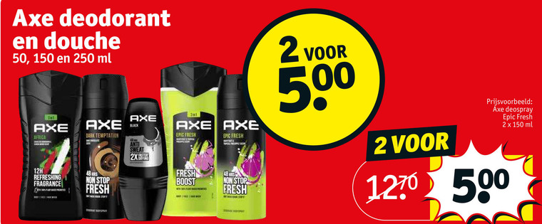 Axe   deodorant, douchegel folder aanbieding bij  Kruidvat - details