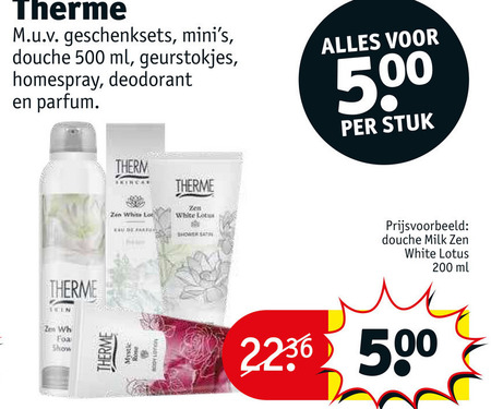 Therme   deodorant, douchegel folder aanbieding bij  Kruidvat - details