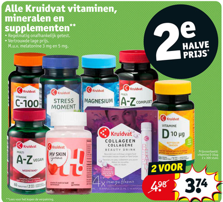 Kruidvat Huismerk   voedingssupplement, vitamine folder aanbieding bij  Kruidvat - details