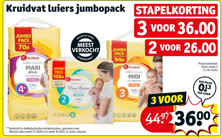 Kruidvat Huismerk   luiers folder aanbieding bij  Kruidvat - details