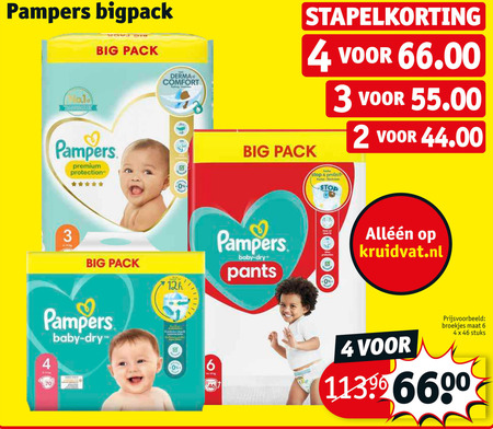 Pampers   luiers, luierbroekjes folder aanbieding bij  Kruidvat - details