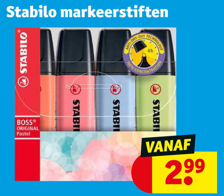 Stabilo   markeerstift folder aanbieding bij  Kruidvat - details