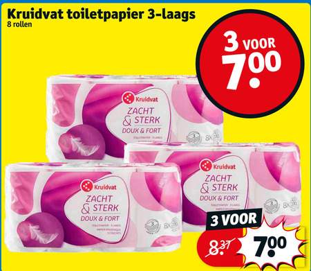 Kruidvat Huismerk   toiletpapier folder aanbieding bij  Kruidvat - details