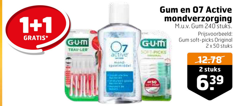 G.U.M.   interdentale ragers, tandenstokers folder aanbieding bij  Trekpleister - details