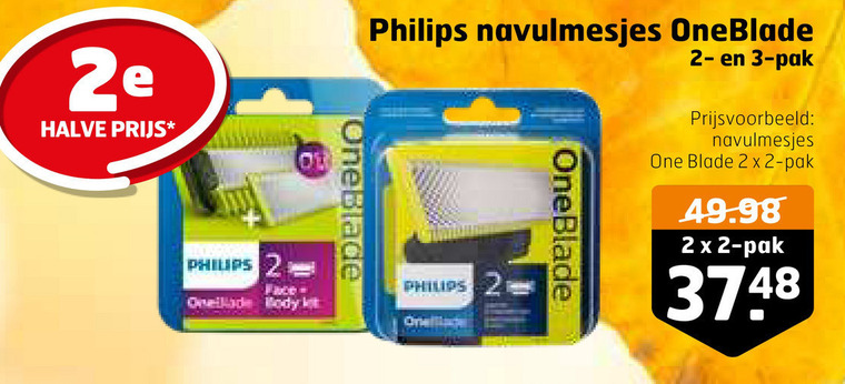 Philips   scheermesjes folder aanbieding bij  Trekpleister - details