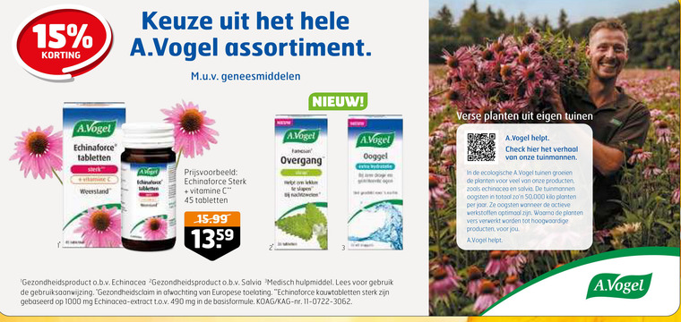 A Vogel   voedingssupplement folder aanbieding bij  Trekpleister - details