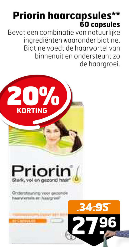 Priorin   voedingssupplement folder aanbieding bij  Trekpleister - details