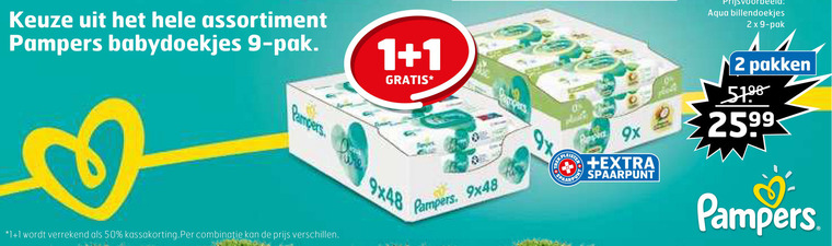 Pampers   billendoekjes folder aanbieding bij  Trekpleister - details