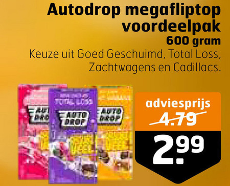 Autodrop   snoep folder aanbieding bij  Trekpleister - details