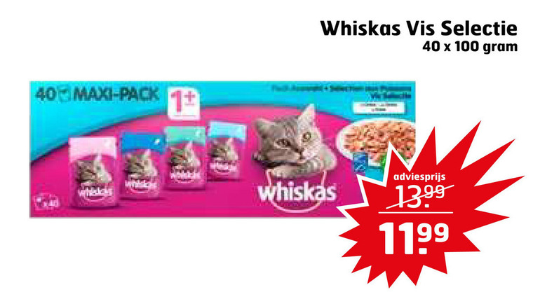 Whiskas   kattenvoer folder aanbieding bij  Trekpleister - details