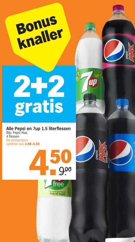 Pepsi   frisdrank, cola folder aanbieding bij  Albert Heijn - details