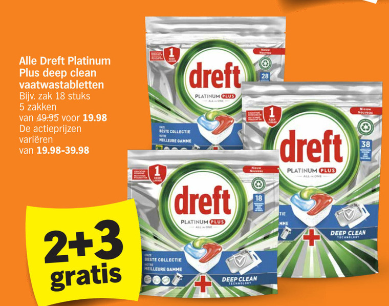 Dreft   vaatwasmiddel folder aanbieding bij  Albert Heijn - details