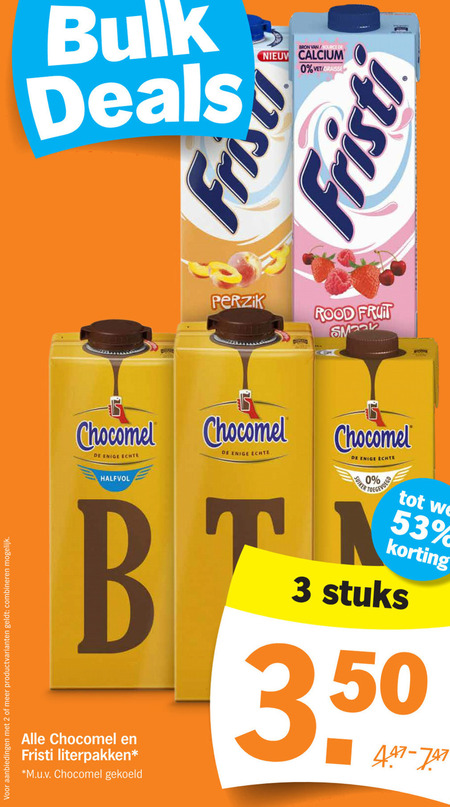 Chocomel   chocolademelk, drinkyoghurt folder aanbieding bij  Albert Heijn - details