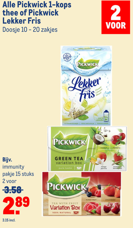 Pickwick   thee folder aanbieding bij  Makro - details