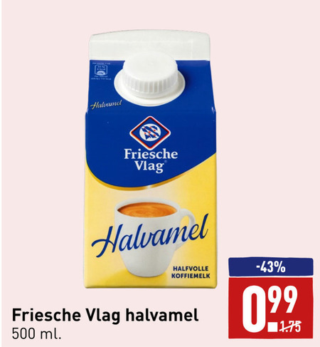 Friesche Vlag   koffiemelk folder aanbieding bij  Aldi - details