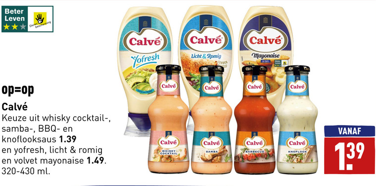 Calve   mayonaise, snacksaus folder aanbieding bij  Aldi - details