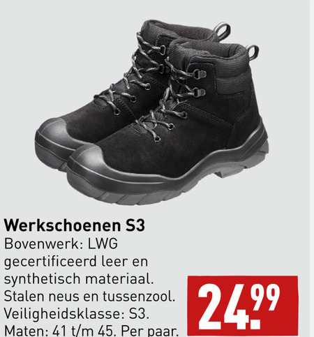 werkschoenen folder aanbieding bij Aldi details