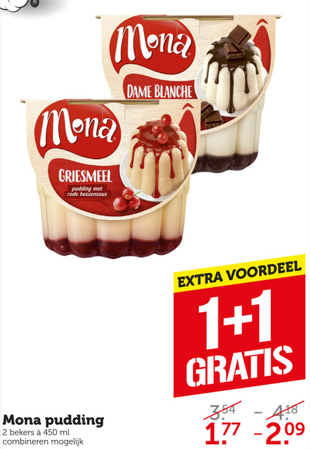 Mona   pudding folder aanbieding bij  Coop - details