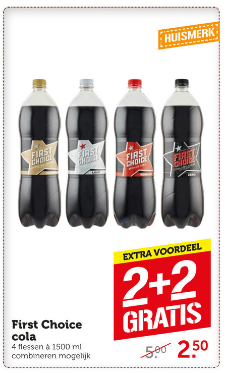 First Choice   cola folder aanbieding bij  Coop - details