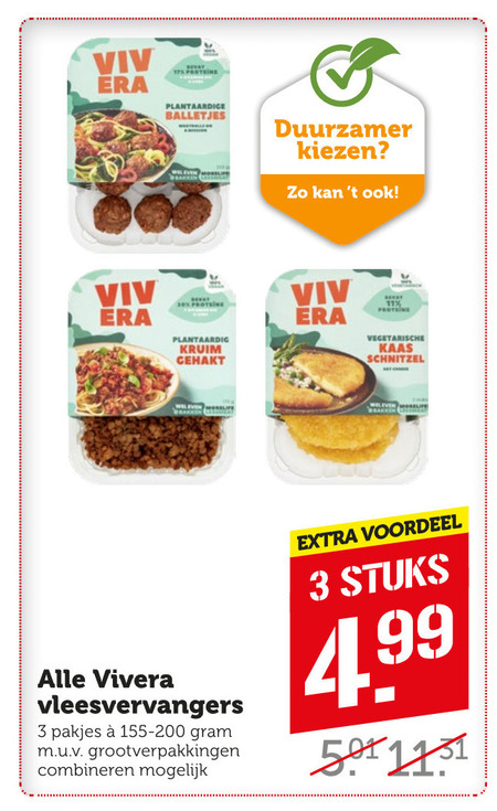 Vivera   vegetarisch folder aanbieding bij  Coop - details