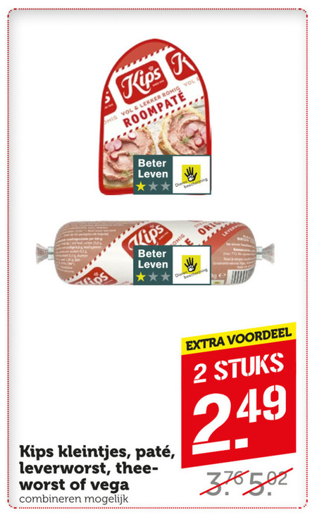 Kips   theeworst, leverworst folder aanbieding bij  Coop - details