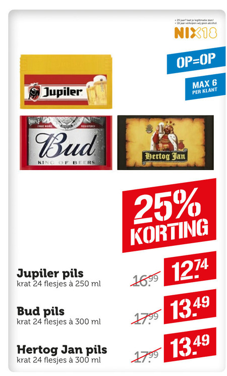 Bud   krat bier folder aanbieding bij  Coop - details