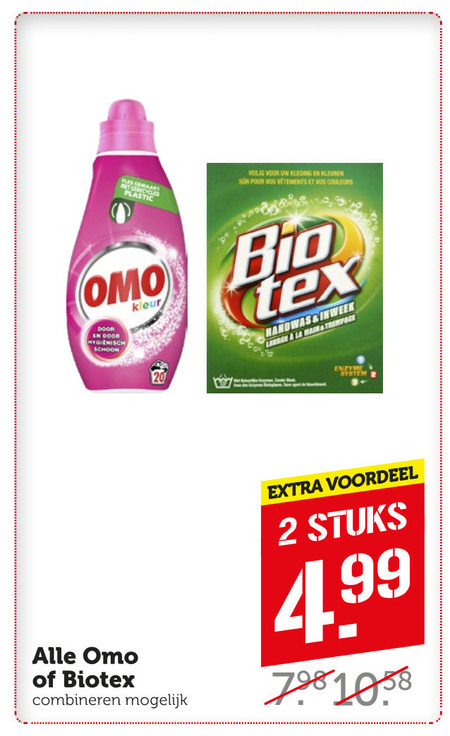 Biotex   handwasmiddel, wasmiddel folder aanbieding bij  Coop - details