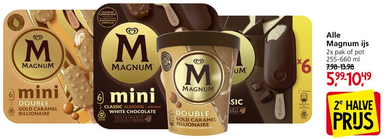 Magnum   ijsspecialiteit, ijslollies folder aanbieding bij  Jan Linders - details