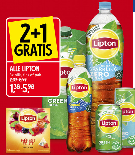 Lipton   thee, ice tea folder aanbieding bij  Jan Linders - details