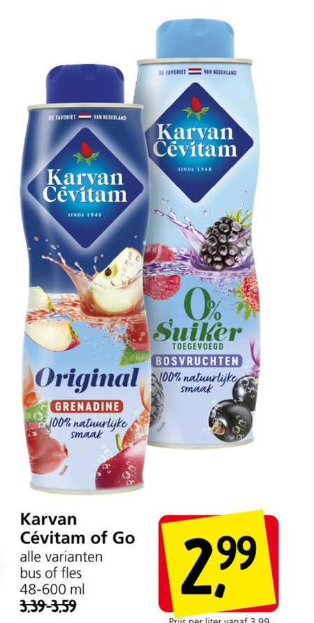 Karvan Cevitam   limonadesiroop folder aanbieding bij  Jan Linders - details