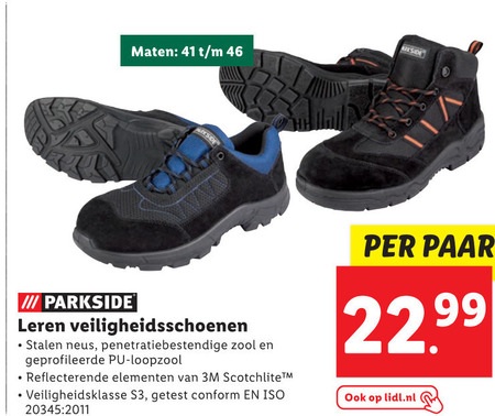 Parkside   veiligheidsschoenen folder aanbieding bij  Lidl - details