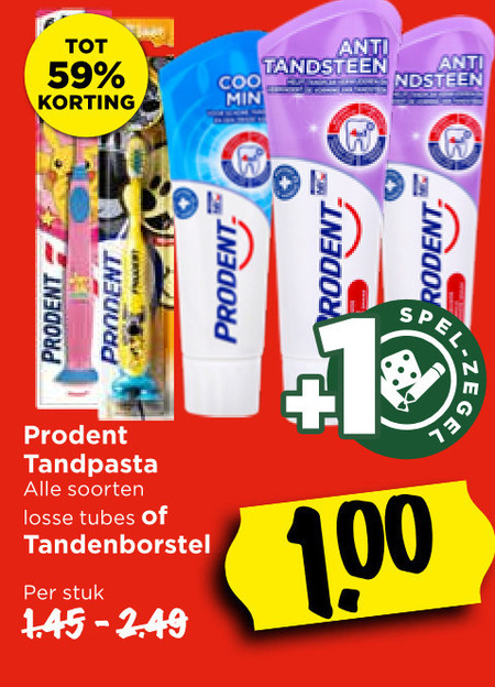 Prodent   tandpasta, tandenborstel folder aanbieding bij  Vomar - details