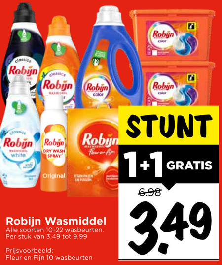 Robijn   wasmiddel folder aanbieding bij  Vomar - details