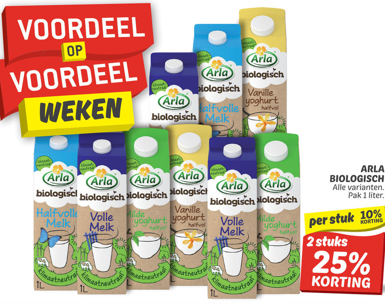 Arla   karnemelk, melk folder aanbieding bij  Dekamarkt - details