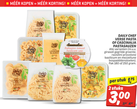 Daily Chef   pasta, tortellini folder aanbieding bij  Dekamarkt - details