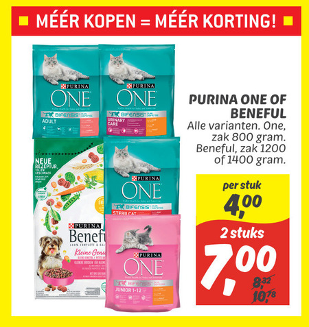 One   kattenvoer, hondenvoer folder aanbieding bij  Dekamarkt - details