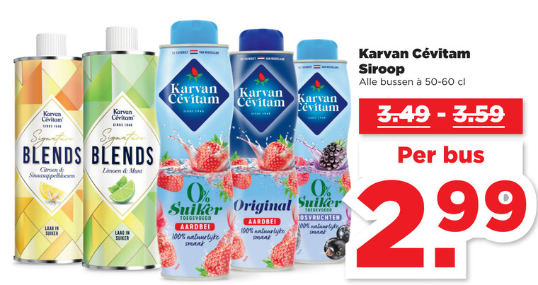 Karvan Cevitam   limonadesiroop folder aanbieding bij  Plus - details