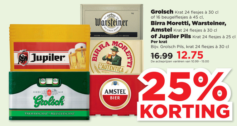 Grolsch   krat bier folder aanbieding bij  Plus - details