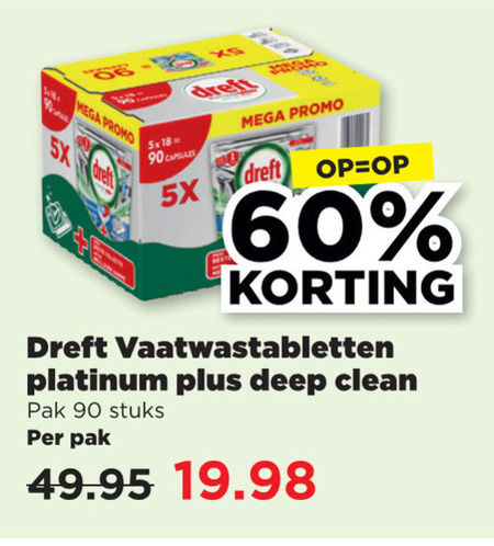 Dreft   vaatwasmiddel folder aanbieding bij  Plus - details