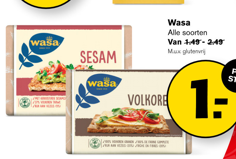 Wasa   knackebrod folder aanbieding bij  Hoogvliet - details