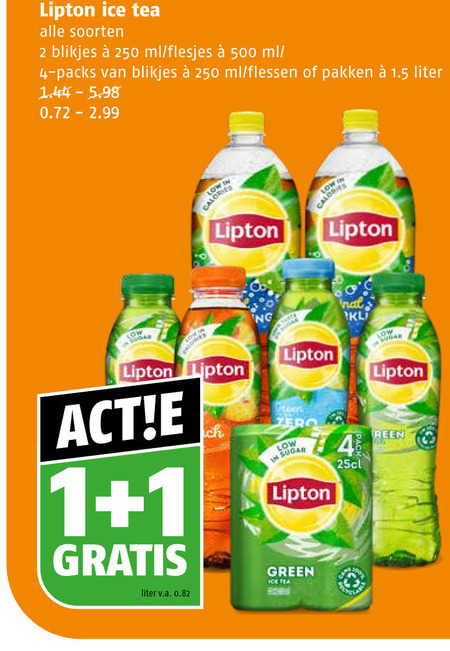 Lipton   ice tea folder aanbieding bij  Poiesz - details