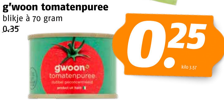 Gwoon   tomatenpuree folder aanbieding bij  Poiesz - details