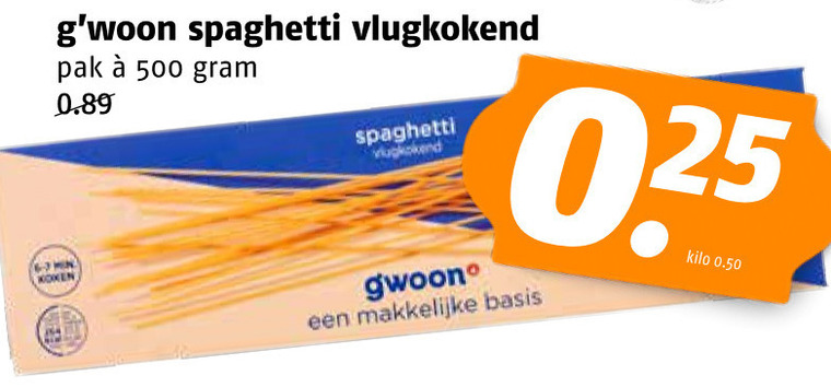 Gwoon   spaghetti folder aanbieding bij  Poiesz - details